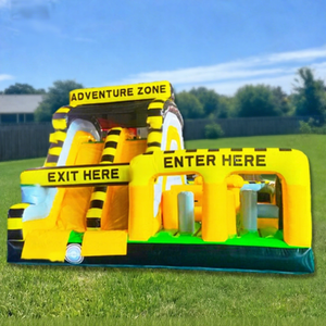 Toboggan gonflable double obstacle personnalisé pour l'extérieur, en PVC, facile à installer pour parcs de trampolines et parcours d'<span class=keywords><strong>obstacles</strong></span> - Product Image 1