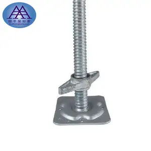 Aksesoris perancah kunci cincin baja tahan karat konstruksi galvanis colokan dapat disesuaikan pendukung atas dan bawah