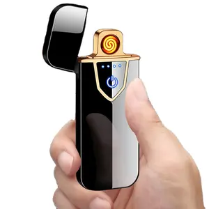 핫 세일 JL-1051V 5 색 불꽃 금속 담배 시가 USB 충전식 라이터 전자 남성 라이터