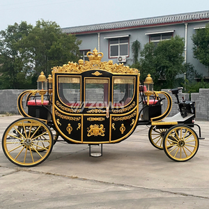 Carruaje real negro personalizado para turismo, carruaje eléctrico para bodas, fácil de operar. - Product Image 2