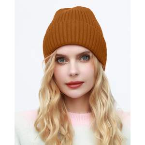 Roybens Womens Wool Knit <b>Beanie</b> Ski Cap Warm Winter Hat Unisex Soft Cuffed Skull Cap for Outdoor Activities - Product Image 2