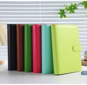 Carnet de notes promotionnel en cuir PU durable, couleurs vives, format A5/A6, avec pochettes pour photos et argent, personnalisable, impression de carnet de notes, classeur Macaron A6 - Product Image 2