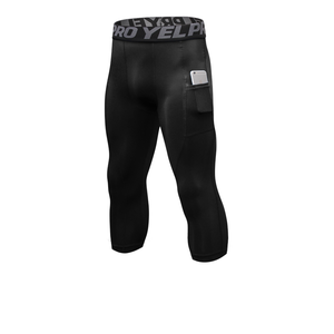 Pantalones de compresión 3/4 para <span class=keywords><strong>hombre</strong></span>, medias deportivas para correr, atléticas, geniales, secas - Product Image 6