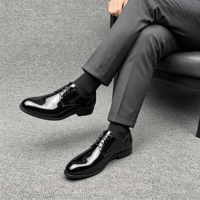 Leichte Herren-Lacklederschuhe Atmungsaktive Hybrid-Anzugsneaker Weiche Sohle Glänzende Formelle Business-Schuhe Übergrößen EU 39-46