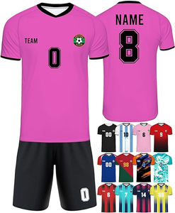Conjunto de camisetas de fútbol personalizadas con sublimación completa para hombre, kit de camisetas de color verde, uniformes de árbitro de fútbol para hombre - Product Image 1