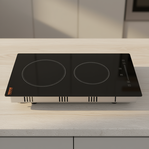 Vevor - Placa de Cocina Eléctrica de 2 Quemadores, 20 x 11.6 Pulgadas, Vidrio Radiante, Control Táctil, Portátil, para Uso Doméstico - Product Image 2