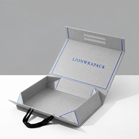 Boîte cadeau pliable personnalisée Lionwrapack avec fermeture magnétique, boîte d'emballage en papier artisanal, boîte pour chaussures et vêtements