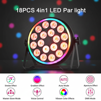 Projecteur PAR 100W 18 LED (18x8W) DMX RGBW silencieux sans ventilateur avec ouverture RGB dynamique pour discothèques, événements et scènes