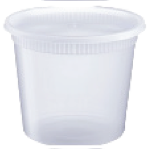 Ciotola per Zuppa 24oz Rotonda con Coperchio in Materiale PP per Alimenti, Diametro 98mm - Product Image 1