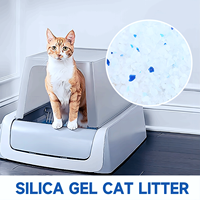 2025 litière pour chat pour animaux de compagnie usine directe en gros 1-8mm 1.6kg produits pour animaux de compagnie fournir litière pour chat en cristal bleu