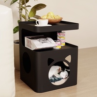 Table d'appoint intégrée pour chat avec roulettes, en métal, adaptée à toutes les saisons, meuble de salon pour humains et animaux de compagnie