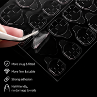 Lot de 5 outils portables pour ongles à presser, avec colle forte en gel, lime à ongles, bâtonnet en bois, outils de manucure, application et retrait faciles