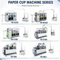 Machine de production de gobelets en papier YB-S122, équipement de formage automatique à haute vitesse pour gobelets en papier jetables pour thé et café