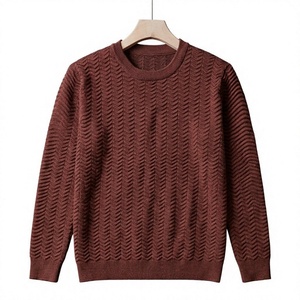 Pull en laine/acrylique à manches courtes pour homme, couleur unie, col rond, respirant, séchage rapide, pull d'hiver, coupe confortable de qualité supérieure - Product Image 4