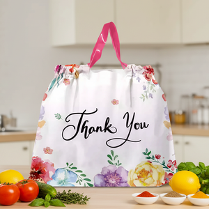 Großhandel Maßgefertigte Kordelzugbeutel mit Logo Farbdruck für Schnelle Takeout-Verpackungen für Bäckerei-Produkte Kuchen Snacks Brot - Product Image 5