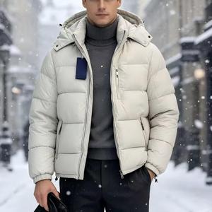 Proveedor y Fabricante Chino, Abrigos Cálidos Personalizados para Hombre de Talla Grande, Ropa de Exterior, Abrigo de Invierno Negro con Capucha para Hombre - Product Image 1