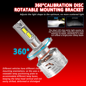 Faros delanteros Led de <span class=keywords><strong>240</strong></span> vatios H7, Bombilla de faro Led con Canbus, faro delantero Led H7 H4, faro Led 6000K 4575 CSP - Product Image 3
