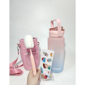 Botellas de Agua de Alta Calidad de 2 <span class=keywords><strong>Litros</strong></span>, Botella de Agua Motivacional con Marcador de Tiempo y Pajita de 2 <span class=keywords><strong>Litros</strong></span> - Product Image 6