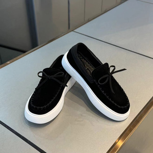 Mocassins en cuir mat pour hommes, couleur unie, polyvalents, respirants, légers, anti-poussière, chaussures décontractées - Product Image 6