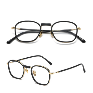 Monturas de Gafas Ópticas Personalizadas de Alta Calidad, Nuevas Monturas Retro Cuadradas de Titanio Puro para Hombre, Monturas de Gafas de Negocios OEM ODM - Product Image 6