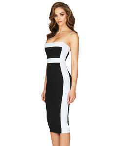 <span class=keywords><strong>Robe</strong></span> moulante bandage pour femme, <span class=keywords><strong>noire</strong></span>, fines bretelles, sans manches, <span class=keywords><strong>longue</strong></span>, pour dîner, robes européennes et américaines - Product Image 5