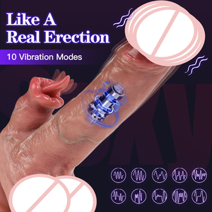 8,85 Zoll Brauner Elektrischer Dildo mit Leckmodus, Konstanter Temperaturheizung und Mehrstufiger Vibration, Geeignet für Paare Sexspielzeug - Product Image 3