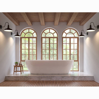 Ventanas de Aluminio con Marco Arqueado de Nuevo Diseño, Ventanas Abatibles de Madera y Aluminio