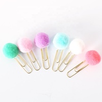 3 Pcs Trombones à pompons en métal doré Supports de papier durables et élégants
