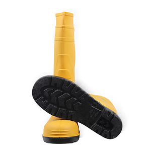 Bottes de pluie anti-écrasement pour hommes LEVER, anti-perforation SL-2-19 jaunes, certifiées CE européennes, résistantes aux produits chimiques, bottes de pompier - Product Image 3