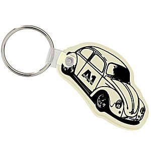 Tùy chỉnh mang nhãn hiệu đục VW Bug mềm Keychain vòng chìa khóa tag Móc chìa khóa - Product Image 6