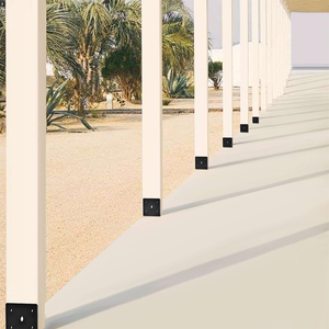 Poteaux JH-Mech Plaques <span class=keywords><strong>de</strong></span> base OEM ODM Support <span class=keywords><strong>de</strong></span> poteau <span class=keywords><strong>de</strong></span> clôture en forme <span class=keywords><strong>de</strong></span> U stable Pont d'ancrage en béton Support <span class=keywords><strong>de</strong></span> base <span class=keywords><strong>de</strong></span> poteau anti-rouille noir - Product Image 4