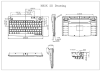 Clavier industriel USB mini POS programmable, clavier à ciseaux, nouvel outil essentiel pour les caissiers de supermarché, 82 touches, trackball intégré de 14 mm