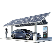 Écran LCD 55 ''OCPP Type 2 Chargeur EV Système de publicité 2x22kW Station de charge EV commerciale