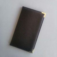 Prix d'usine Chèque Titulaire Fabrication Bill Dossier En Cuir PU Menu Dossier Personnalisé Menu Couverture Clip Cash Holder