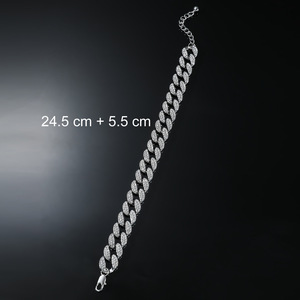 Vente chaude De Mode Plaqué Or Micro Incrusté Cubique Zircon Cz Cubain Cheville Hip Hop Glacé Diamant Cubain Cheville Pour Hommes - Product Image 6