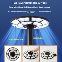 Lampe solaire LED UFO Howlighting 500W à haut lumen IP67 en ABS avec télécommande pour éclairage routier