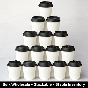 Bicchieri da Caff<span class=keywords><strong>è</strong></span> Usa e Getta da 12oz con Logo Personalizzato in Rilievo e Coperchio per Bevande Calde, T<span class=keywords><strong>è</strong></span> al Latte da Asporto - Product Image 5