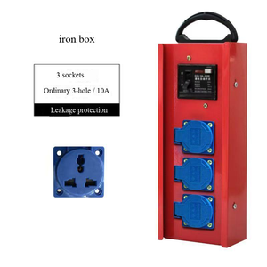 3 Way Heavy Duty Metal Electrical Enclosure 3 Pin 10A Sockets with Integrated MCB/RCD , Portable socket <b>box</b> - Product Image 2