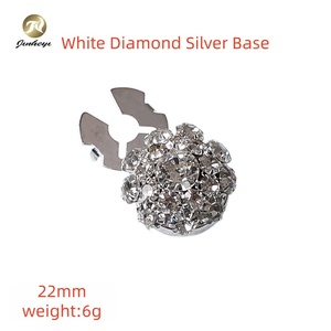 Chất lượng cao Hợp kim kẽm Rhinestone Khuy măng sét nút bìa cho áo sơ mi với flatback và Nickel miễn phí mạ - Product Image 5
