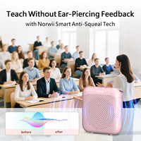 Norwii Eller Serbest Taşınabilir Ses Yükseltici, Öğretmenler, Sunucular ve Eğitmenler için 2.4G Kablosuz Mikrofon ve Bluetooth Hoparlörlü