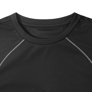 T-shirt à col rond pour homme Healy, coupe ample, polyester extensible, haut de sport, personnalisation par découpe automatisée - Product Image 4