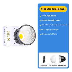 Éclairage continu pour photographie, lampe vidéo de poche 100W, lumière douce COB, lumière LED <span class=keywords><strong>RGB</strong></span> portable, lumière de remplissage photo - Product Image 6