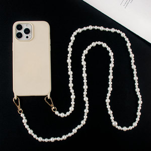 Cordon de téléphone personnalisable en perles avec chaîne, pour <span class=keywords><strong>coque</strong></span> <span class=keywords><strong>iPhone</strong></span> 15/16/17, anti-perte, design tendance à porter en bandoulière, installation facile - Product Image 1