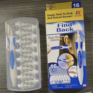 LM LM25552 Cure-oreille en spirale bleu et blanc, en plastique, lavable et réutilisable, pour le nettoyage et l'élimination du cérumen, kit de nettoyage d'oreilles - Product Image 2