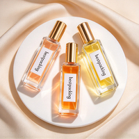 Botol Parfum Persegi Panjang 10ml 15ml Botol Kaca Kotak Elegan Isi Ulang dengan Tutup Hitam Perak
