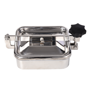 Sanitair Roestvrij Staal Ss304 Ss316l Food Grade Druk Vierkant Luik Mangat Covers Mangat Covers Met Zicht Glas - Product Image 4