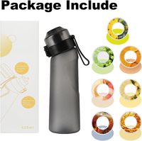 Bouteille créative et écologique au design innovant, parfumée aux fruits, sans sucre, sans calories, avec paille intégrée pour l'extérieur