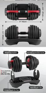 Juego de mancuernas ajustables de hierro para gimnasio, pesas de Fitness de 40 <span class=keywords><strong>kg</strong></span>, 24kg, 552, 1090, equipo de peso para el hogar, 5 a 90lb, 24 y 40Kg - Product Image 6
