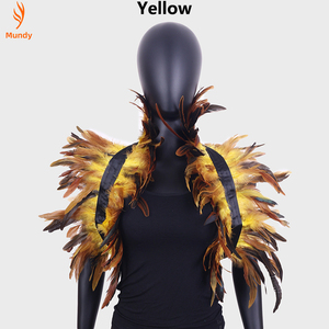 Chales de Encaje con Plumas de Lujo Estilo Punk Gótico para Disfraces de Halloween, Chal, Capa, Collar de Hombro, Cómodo, Color Personalizado - Product Image 4