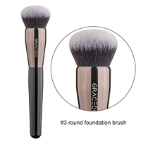 Gracedo – Nouvelle brosse à raser professionnelle en bois, poils synthétiques, 15 pièces, gris, végane, personnalisable, marque privée, vente en gros